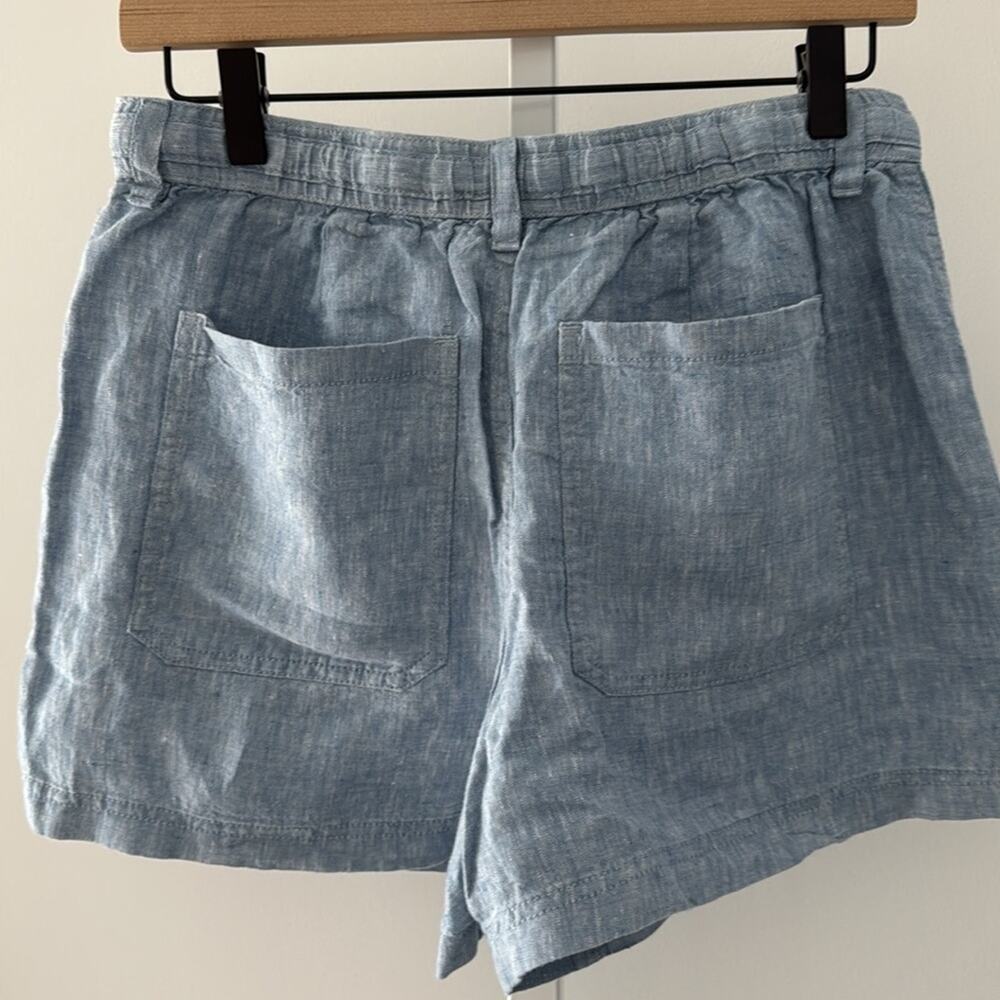 Madewell Light Blue Linen Blend Drawstring Shorts - Picture 4 of 11